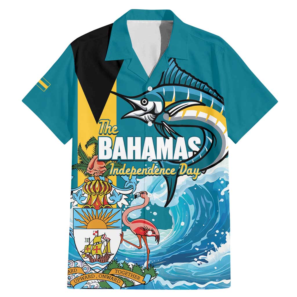 The Bahamas Independence Day Family Matching Mermaid Dress and Hawaiian Shirt Bahamian Blue Marlin National Color