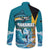 The Bahamas Independence Day Family Matching Puletasi and Hawaiian Shirt Bahamian Blue Marlin National Color
