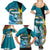 The Bahamas Independence Day Family Matching Summer Maxi Dress and Hawaiian Shirt Bahamian Blue Marlin National Color