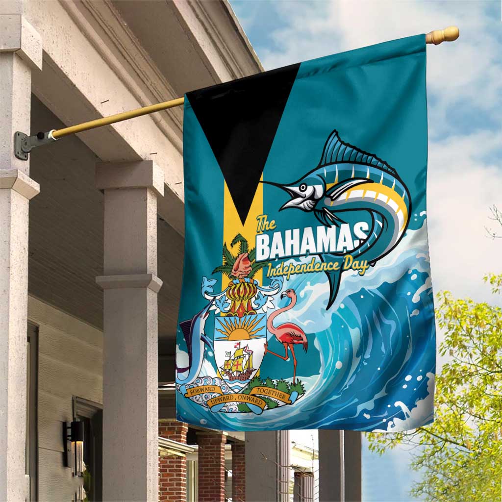 The Bahamas Independence Day Garden Flag Bahamian Blue Marlin National Color