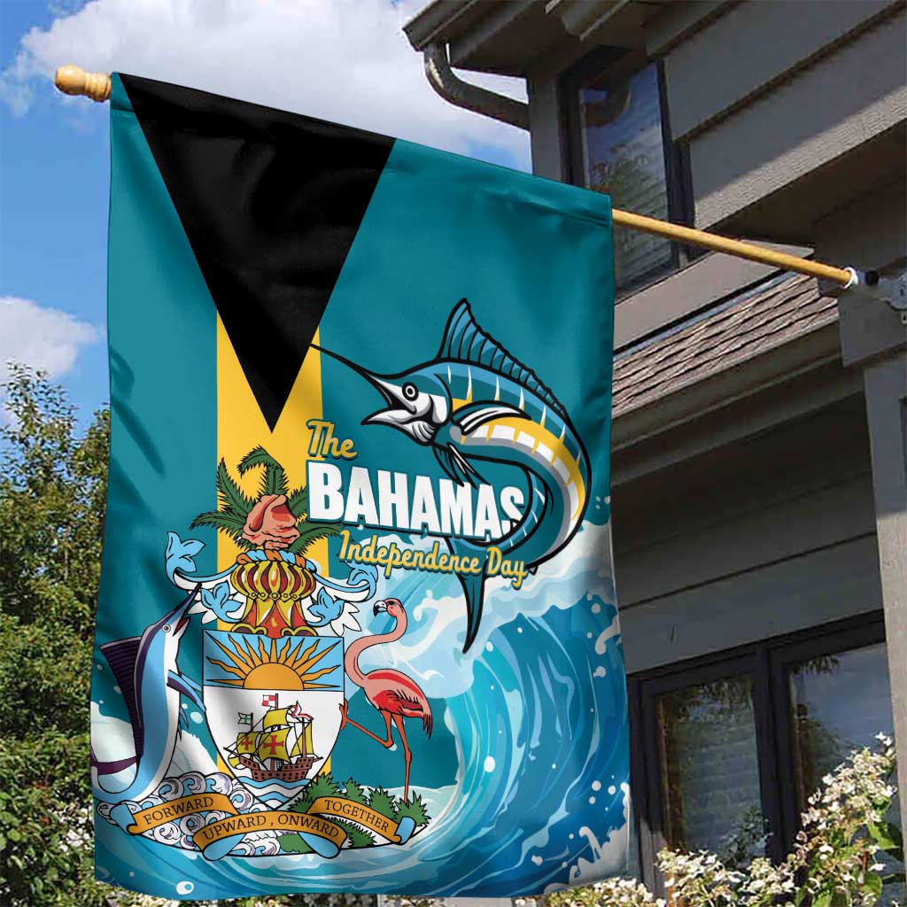 The Bahamas Independence Day Garden Flag Bahamian Blue Marlin National Color