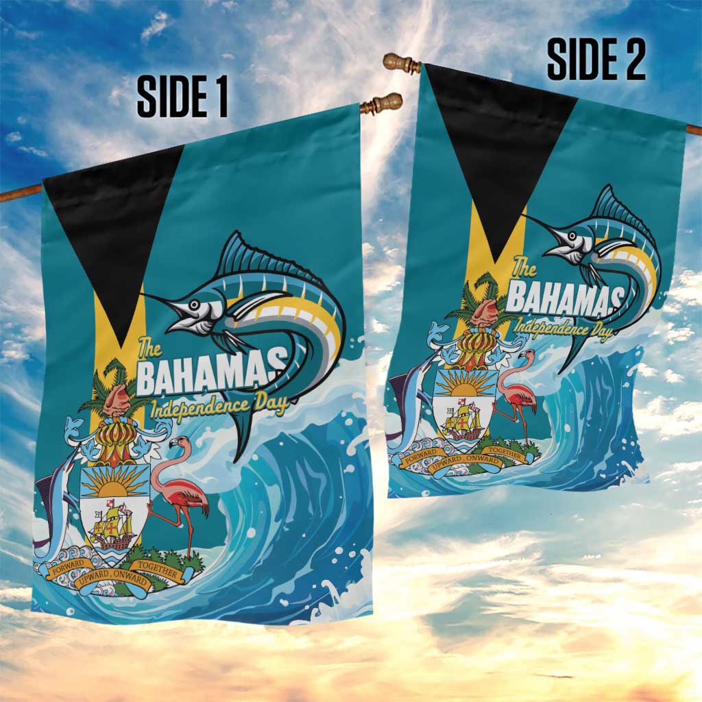 The Bahamas Independence Day Garden Flag Bahamian Blue Marlin National Color