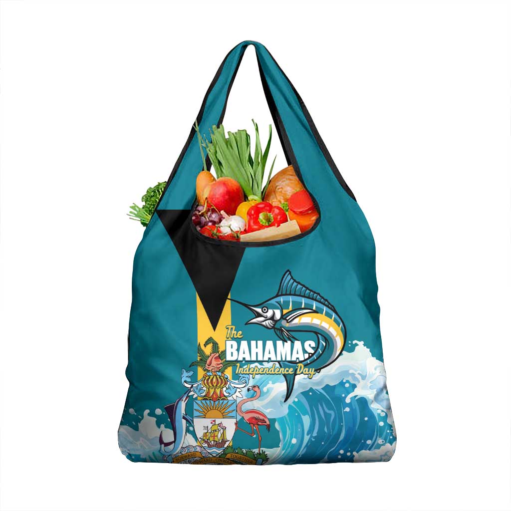 The Bahamas Independence Day Grocery Bag Bahamian Blue Marlin National Color