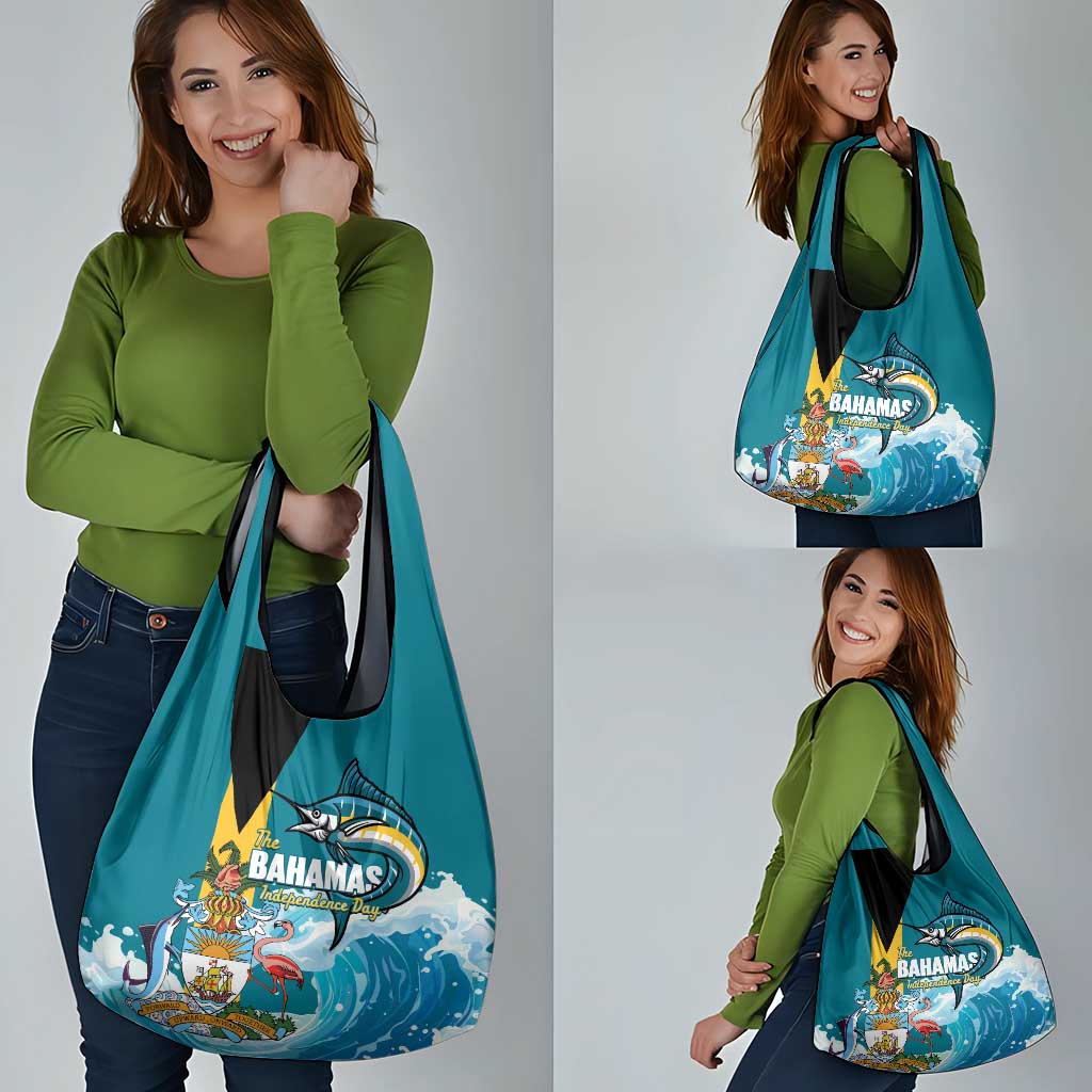 The Bahamas Independence Day Grocery Bag Bahamian Blue Marlin National Color
