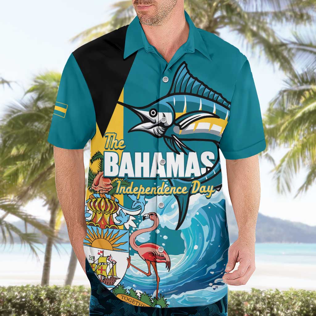 The Bahamas Independence Day Hawaiian Shirt Bahamian Blue Marlin National Color