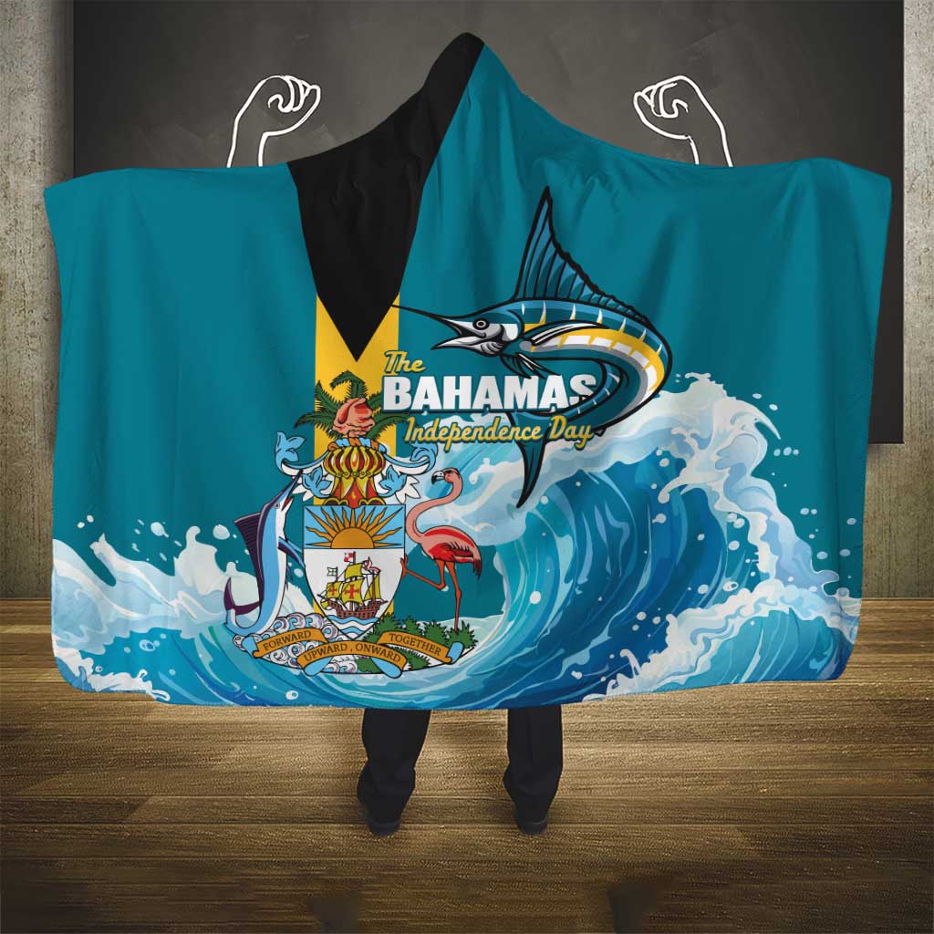 The Bahamas Independence Day Hooded Blanket Bahamian Blue Marlin National Color
