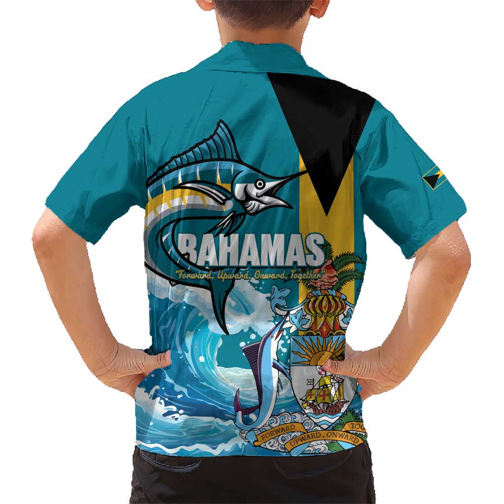 The Bahamas Independence Day Kid Hawaiian Shirt Bahamian Blue Marlin National Color