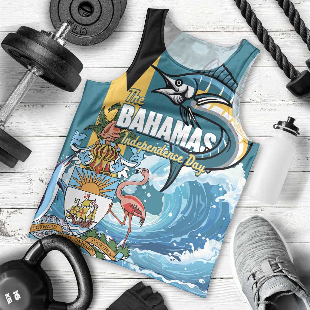 The Bahamas Independence Day Men Tank Top Bahamian Blue Marlin National Color