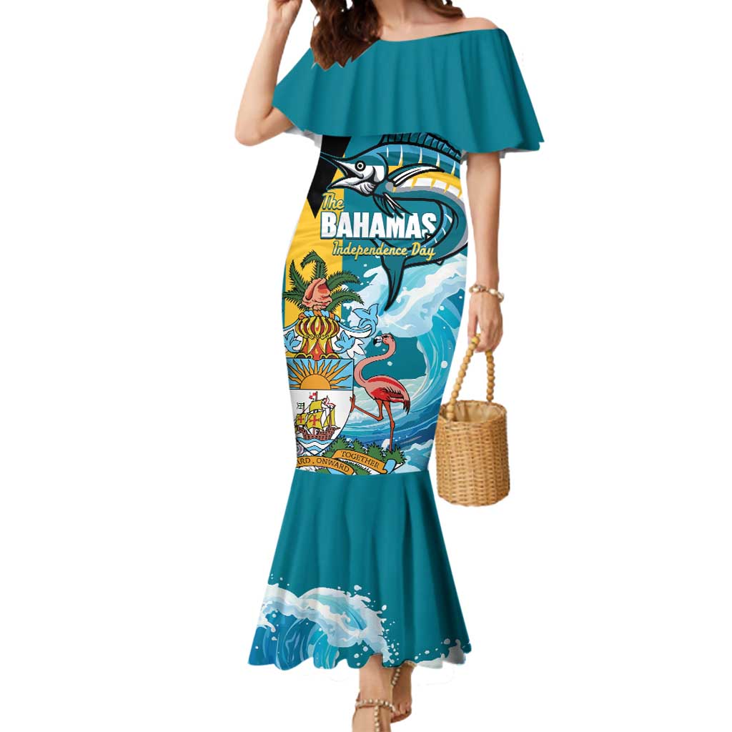 The Bahamas Independence Day Mermaid Dress Bahamian Blue Marlin National Color