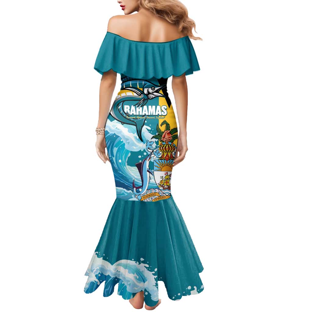 The Bahamas Independence Day Mermaid Dress Bahamian Blue Marlin National Color