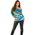 The Bahamas Independence Day Off Shoulder Sweater Bahamian Blue Marlin National Color