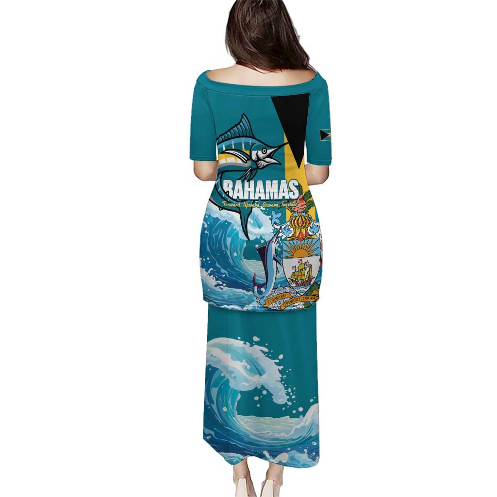 The Bahamas Independence Day Puletasi Bahamian Blue Marlin National Color