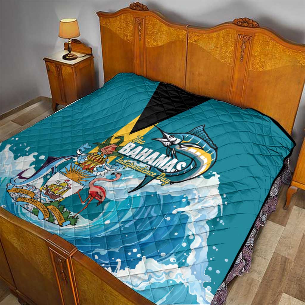 The Bahamas Independence Day Quilt Bahamian Blue Marlin National Color