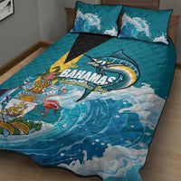 The Bahamas Independence Day Quilt Bed Set Bahamian Blue Marlin National Color