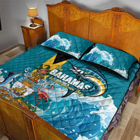 The Bahamas Independence Day Quilt Bed Set Bahamian Blue Marlin National Color