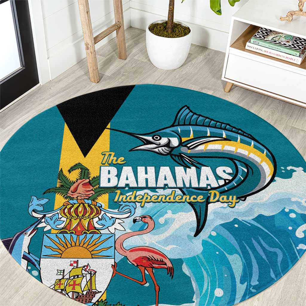 The Bahamas Independence Day Round Carpet Bahamian Blue Marlin National Color