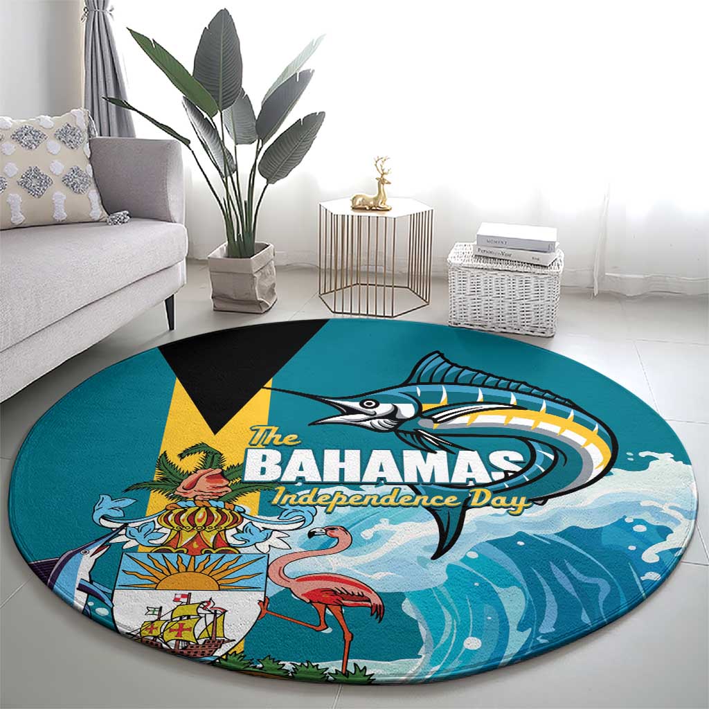 The Bahamas Independence Day Round Carpet Bahamian Blue Marlin National Color