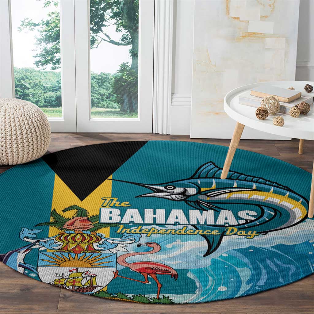 The Bahamas Independence Day Round Carpet Bahamian Blue Marlin National Color