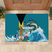 The Bahamas Independence Day Rubber Doormat Bahamian Blue Marlin National Color
