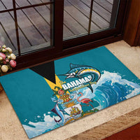 The Bahamas Independence Day Rubber Doormat Bahamian Blue Marlin National Color