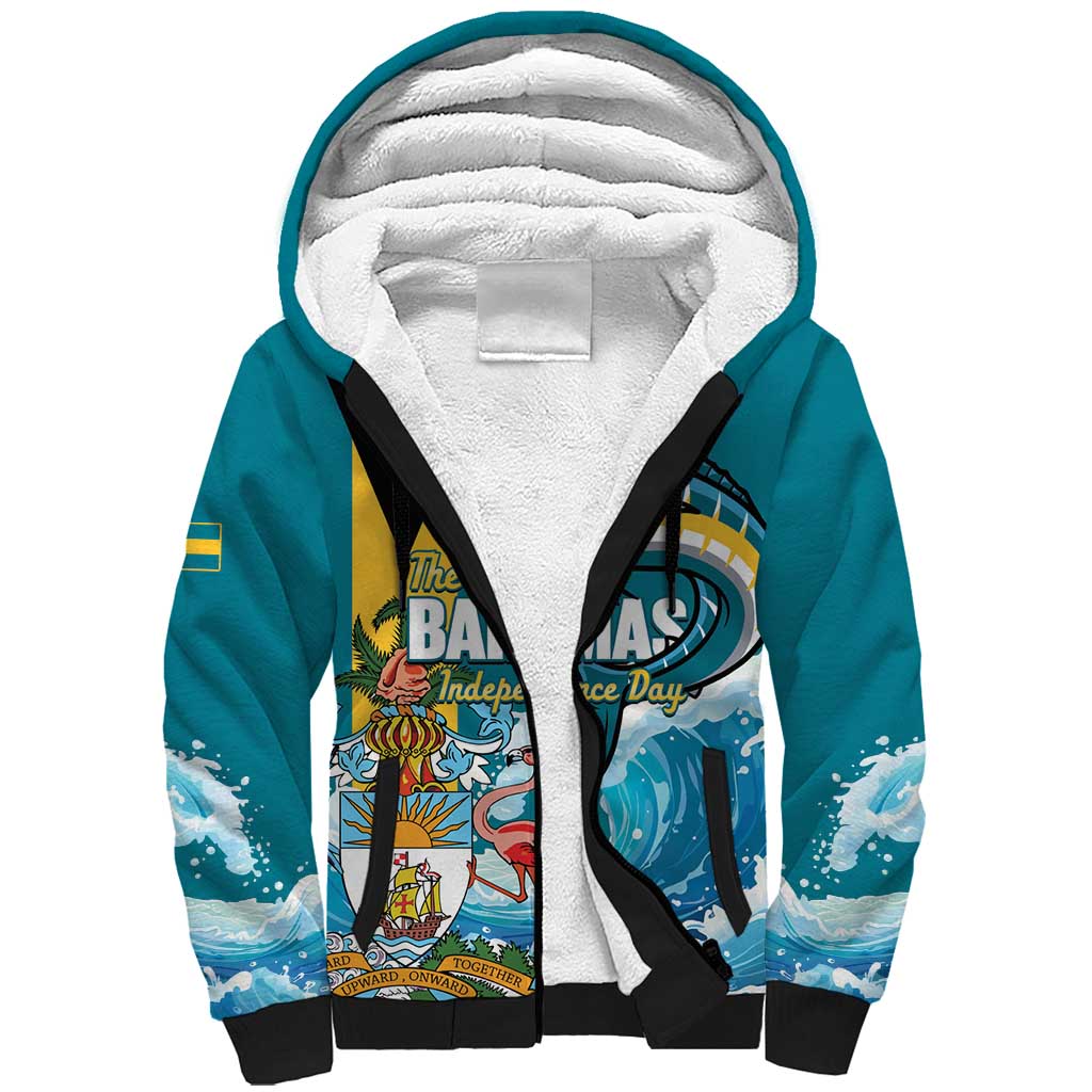 The Bahamas Independence Day Sherpa Hoodie Bahamian Blue Marlin National Color