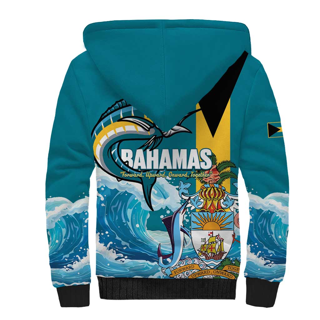 The Bahamas Independence Day Sherpa Hoodie Bahamian Blue Marlin National Color