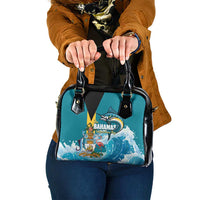 The Bahamas Independence Day Shoulder Handbag Bahamian Blue Marlin National Color