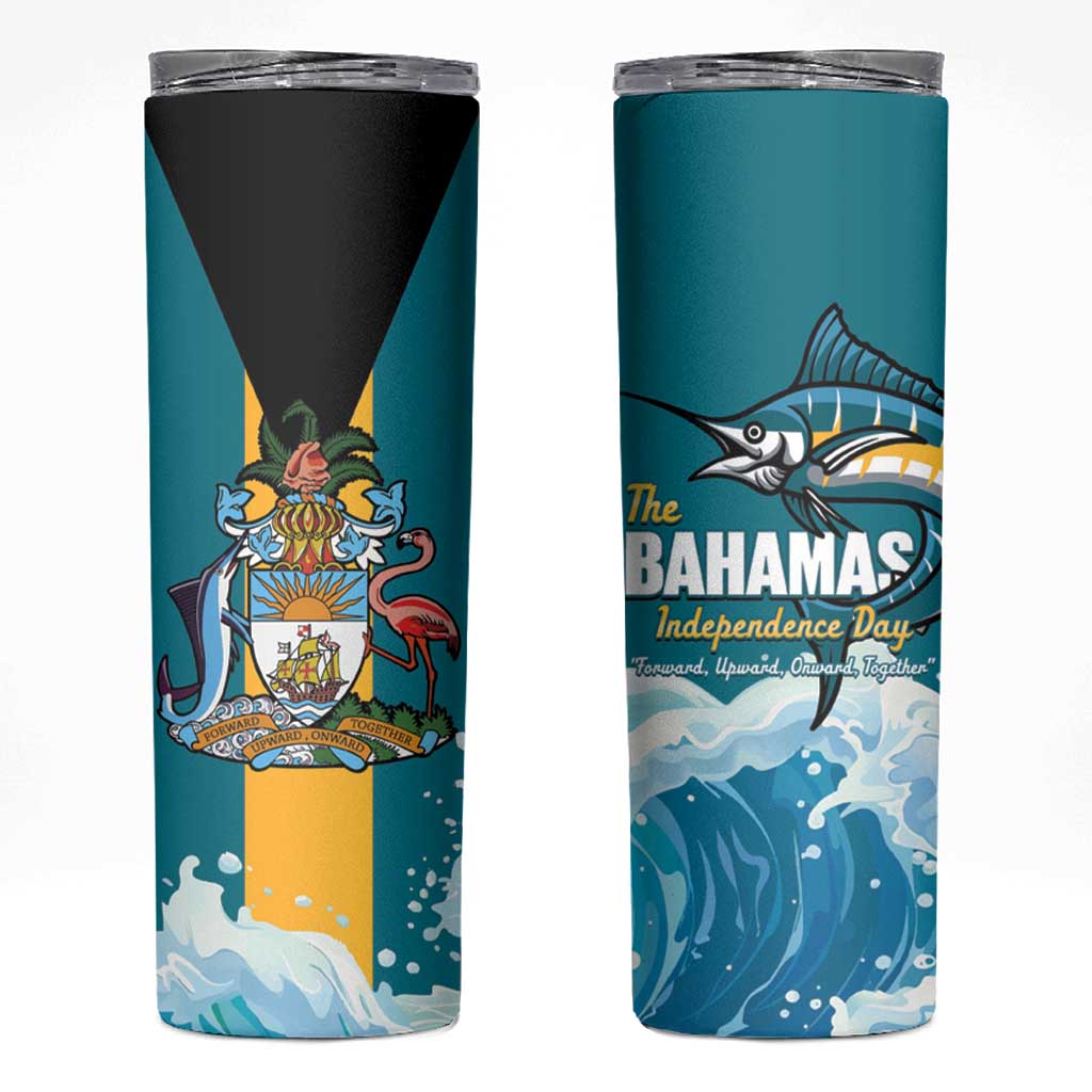 The Bahamas Independence Day Skinny Tumbler Bahamian Blue Marlin National Color