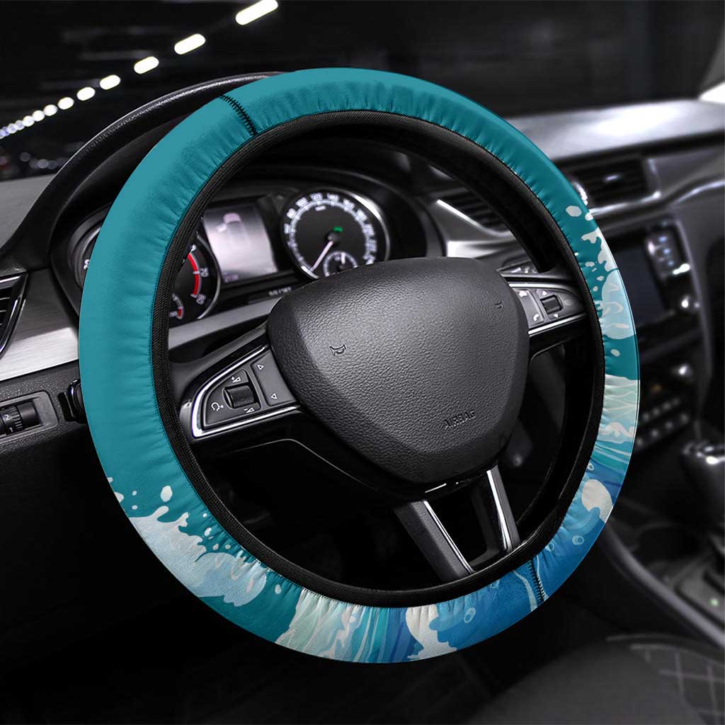 The Bahamas Independence Day Steering Wheel Cover Bahamian Blue Marlin National Color