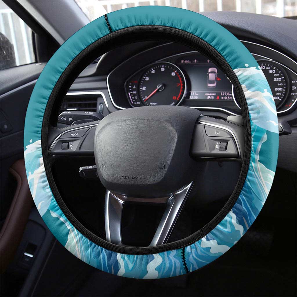The Bahamas Independence Day Steering Wheel Cover Bahamian Blue Marlin National Color