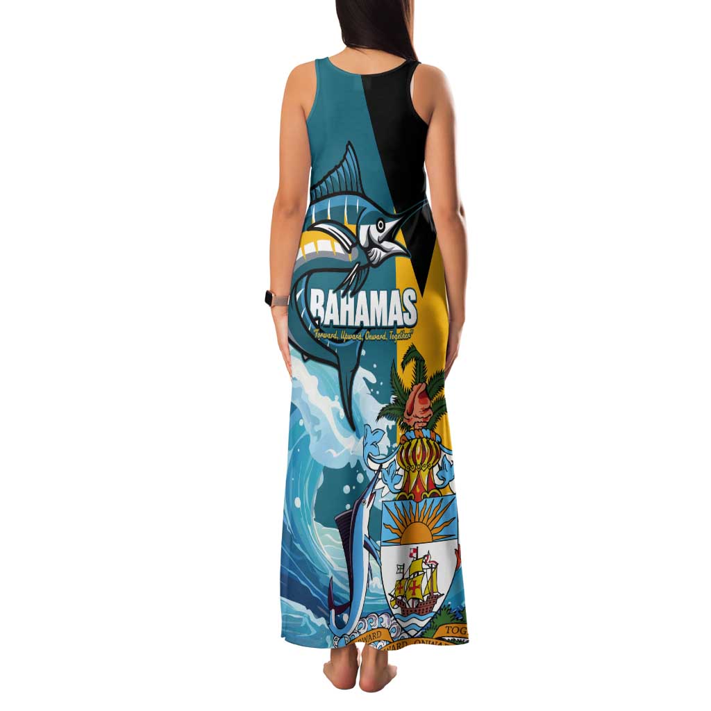 The Bahamas Independence Day Tank Maxi Dress Bahamian Blue Marlin National Color