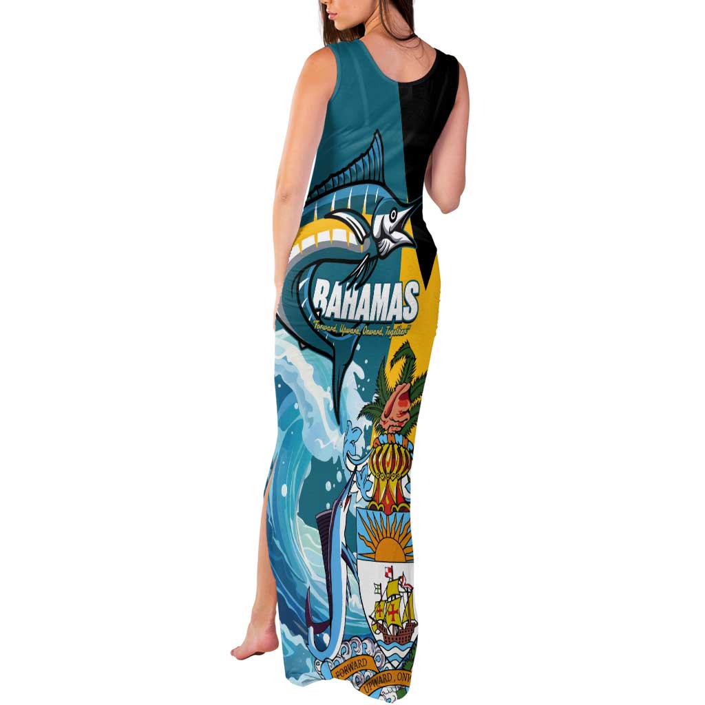 The Bahamas Independence Day Tank Maxi Dress Bahamian Blue Marlin National Color