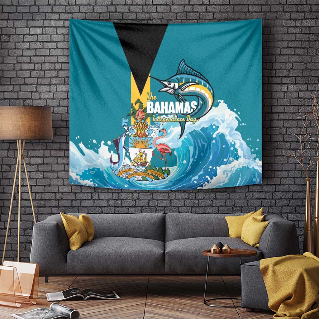 The Bahamas Independence Day Tapestry Bahamian Blue Marlin National Color