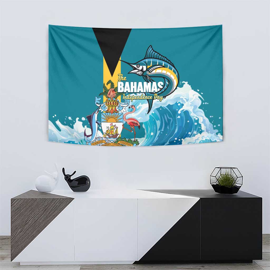 The Bahamas Independence Day Tapestry Bahamian Blue Marlin National Color