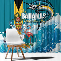 The Bahamas Independence Day Window Curtain Bahamian Blue Marlin National Color