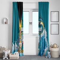 The Bahamas Independence Day Window Curtain Bahamian Blue Marlin National Color