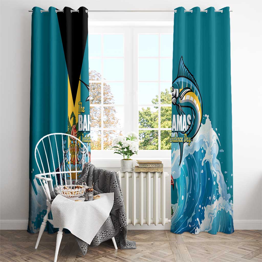 The Bahamas Independence Day Window Curtain Bahamian Blue Marlin National Color