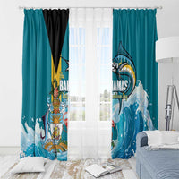 The Bahamas Independence Day Window Curtain Bahamian Blue Marlin National Color