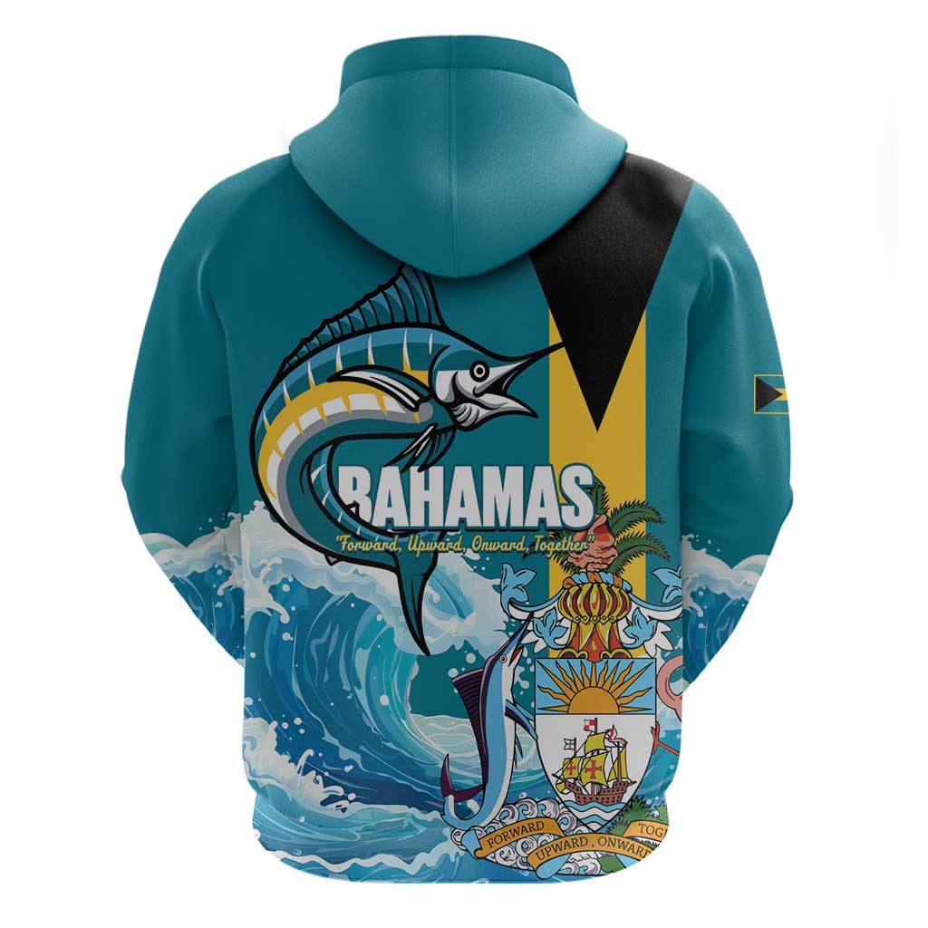 The Bahamas Independence Day Zip Hoodie Bahamian Blue Marlin National Color