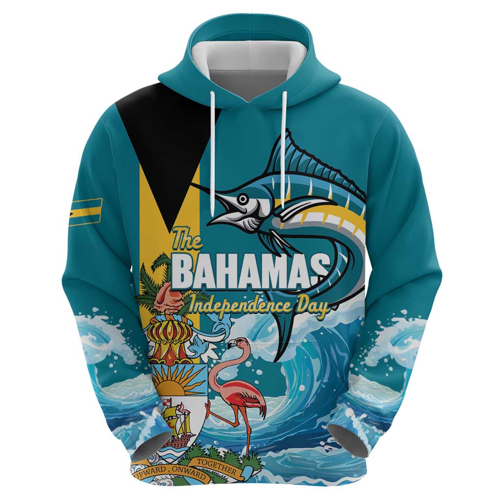 The Bahamas Independence Day Zip Hoodie Bahamian Blue Marlin National Color