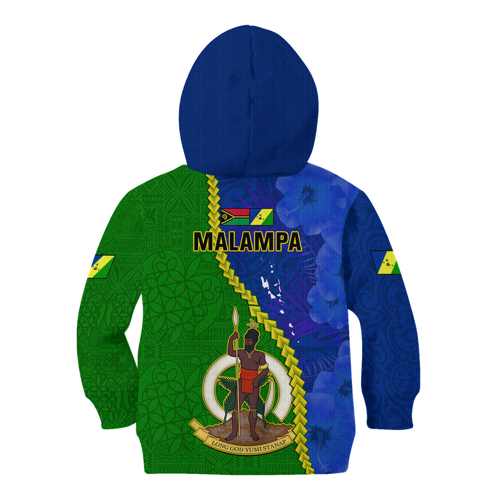 Vanuatu Malampa Province Kid Hoodie Turtle Sand Drawing Unique Tapa Pattern - Wonder Print Shop