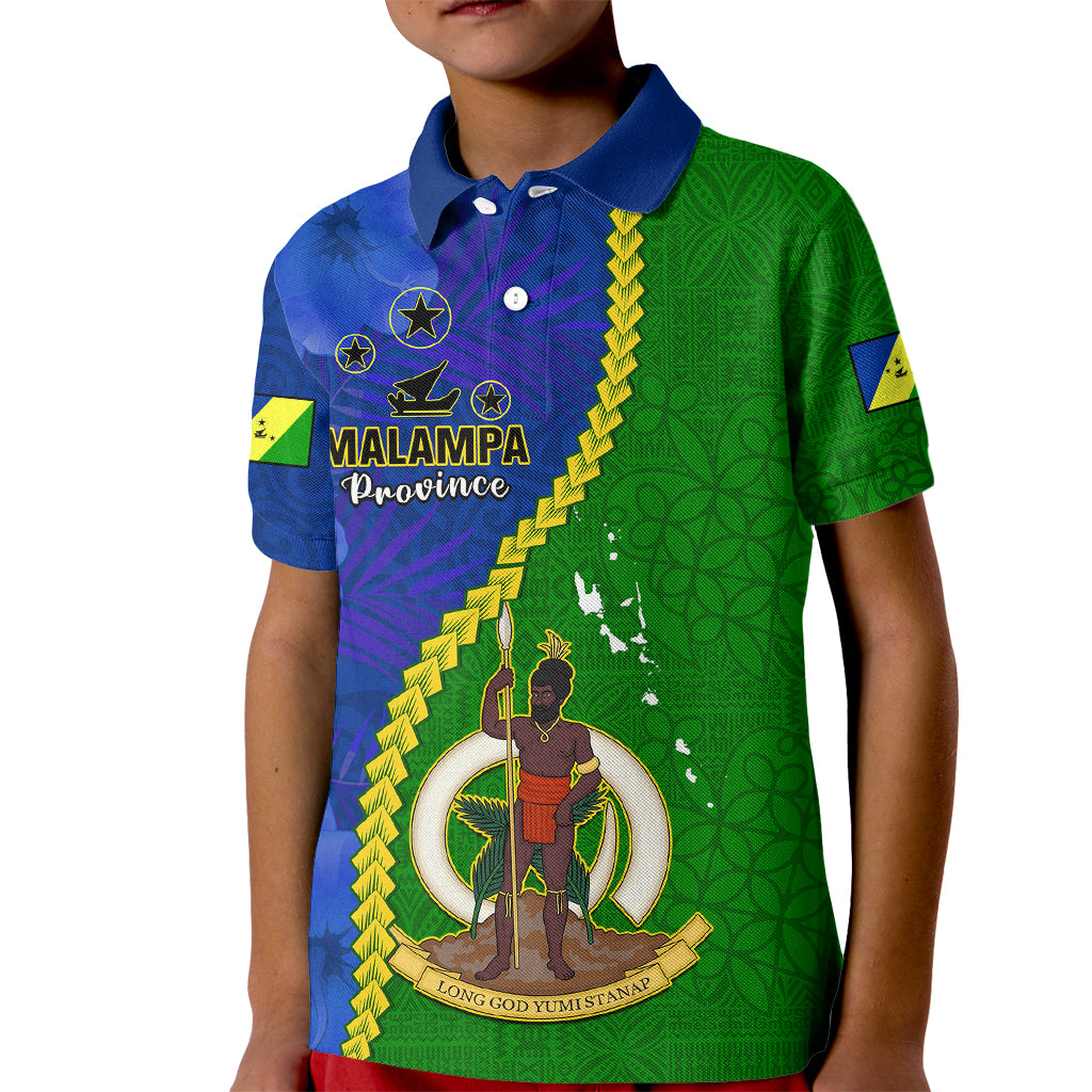 Vanuatu Malampa Province Kid Polo Shirt Turtle Sand Drawing Unique Tapa Pattern - Wonder Print Shop