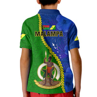 Vanuatu Malampa Province Kid Polo Shirt Turtle Sand Drawing Unique Tapa Pattern - Wonder Print Shop