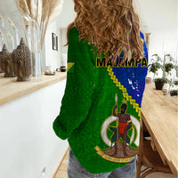 Vanuatu Malampa Province Women Casual Shirt Turtle Sand Drawing Unique Tapa Pattern - Wonder Print Shop