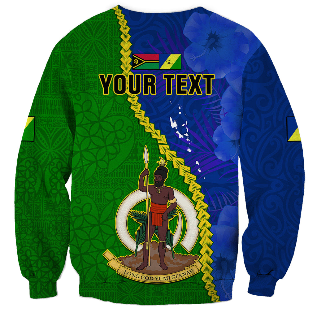 Personalised Vanuatu Malampa Province Sweatshirt Turtle Sand Drawing Unique Tapa Pattern - Wonder Print Shop