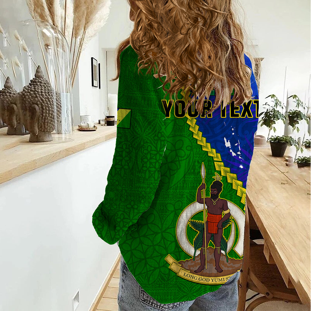 Personalised Vanuatu Malampa Province Women Casual Shirt Turtle Sand Drawing Unique Tapa Pattern - Wonder Print Shop