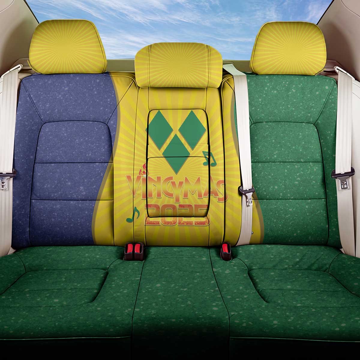 SVG Vincy Mas Back Car Seat Cover Saint Vincent and the Grenadines National Carnival - Wonder Print Shop