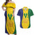 SVG Vincy Mas Couples Matching Off Shoulder Maxi Dress and Hawaiian Shirt Saint Vincent and the Grenadines National Carnival - Wonder Print Shop