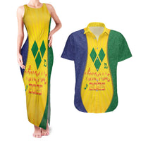 SVG Vincy Mas Couples Matching Tank Maxi Dress and Hawaiian Shirt Saint Vincent and the Grenadines National Carnival - Wonder Print Shop