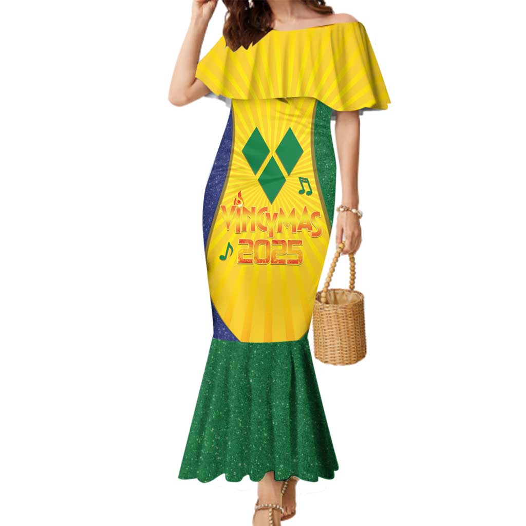 SVG Vincy Mas Family Matching Mermaid Dress and Hawaiian Shirt Saint Vincent and the Grenadines National Carnival - Wonder Print Shop